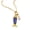 Blue, variant on Dripping Fish Necklace for Women Stainless Steel Zirconia Pendant Jewelry Chain Rainbow