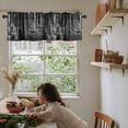 thumbnail image 6 of Kitchen Curtains Valances for Small Windows, Summer Ocean Seawater Short Curtain Valance for Living Room, Green Rod Pocket Blinds Window Printed Drapes 1 Panel 54x18 Inch, 6 of 6