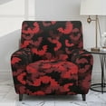 thumbnail image 2 of FOR U DESIGNS Bat Red Pattern Recliner Chair Covers 4-Pieces Breathable Recliner Couch Covers Stretch Slip Cover for Sofas Couches Home Decor Accessories, 2 of 8