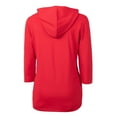 thumbnail image 3 of Women's-Cutter & Buck  Red FC Dallas Virtue Eco Pique Recycled Half-Zip Pullover Hoodie, 3 of 3