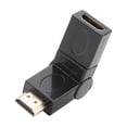 thumbnail image 2 of Fugacal Fosa 360 Degree Adjustable Rotation Mini Male To Female Swivel Adapter Converter, Swivels And Rotates For Easy Access To Ports And To Protect Cable(Black), 2 of 8