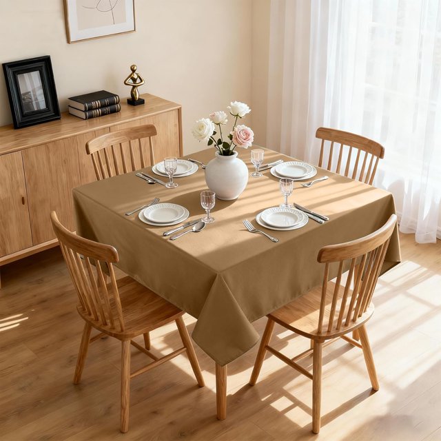 Black Table Cloths Rectangular 60 x 84 Inch, Waterproof Rectangle Table Cloth Stain Resistant Tablecloth, Spillproof Washable Table Cover for Dining, Buffet, Parties, Holiday, Events, Wedding