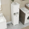 thumbnail image 5 of IVV Tilt Out Laundry Hamper - 55" Tall Bathroom Storage Laundry Cabinet with Open Shelf and Clothes Basket, Hamper Cabinet Shelf for Laundry Room Bathroom Organizer, White, 5 of 8
