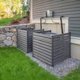 thumbnail image 4 of Aoodor Patio Privacy Screen 49''W x 50''H Air Conditioner Fence, 3 Panels Trash Can and Pool Equipment Enclosure, Decorative AC Unit Fence for Garden, Backyard, Pool, Patio, 4 of 9