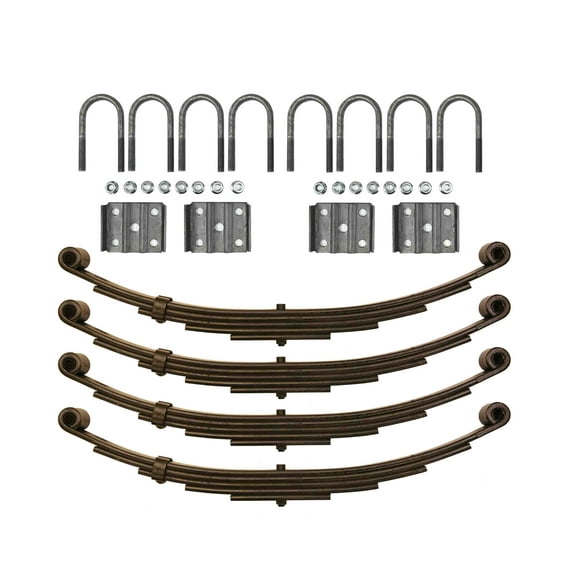 LIBRA 6000# 6K Tandem Trailer Axle Suspension Kit 3000# Leaf Springs U-bolt Kit