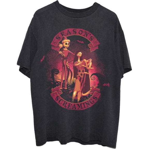 Disney Unisex T-Shirt The Nightmare Before Christmas Season's Screamings  (Small)