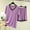 Purple, variant on IROINNID Women V Neck Loose Solid Color T Shirt with Shorts Casual Two Piece Pajama Set Soft Home Wear Sleepwear Home Outfit for Spring Summer(Black,M)