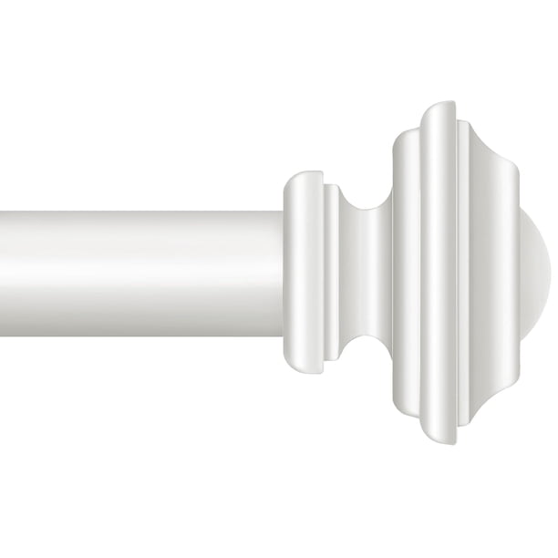 Barra de Cortina KAMANINA Ajustable 81-218 cm Metal Blanco