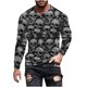 thumbnail image 2 of Amzcrzy - Sudadera Para Hombre, Estilo Casual, Con Estampado Deportivo, Manga Larga, Cuello Redondo, Color Rosa Intenso, 5Xl, 2 of 5
