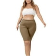 thumbnail image 5 of SwiftWear Plus Size Shorts for Women Smooth Short Leggings Above Knee Gym Biker Shorts Comfy Undershorts Under Dress Khaki 2XL, 5 of 9