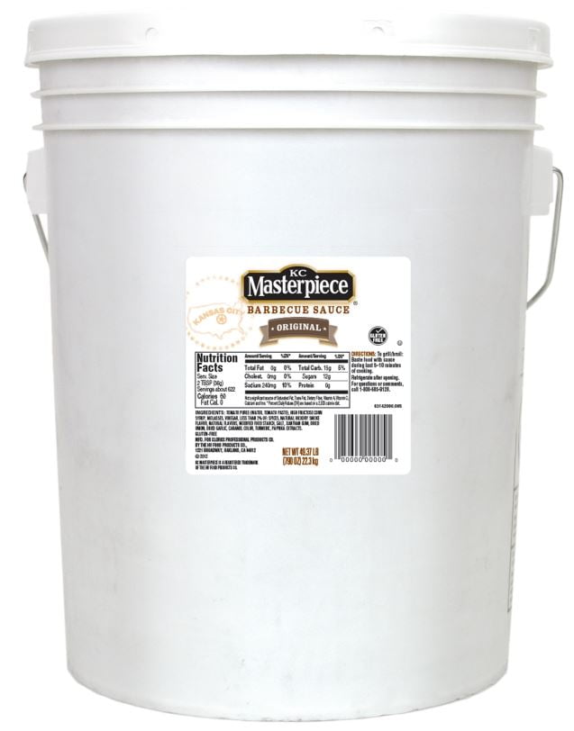 Kc Masterpiece 00005 Sauce K C Masterpiece Original Barbecue Pail Gluten Free 1 5 Gallon Walmart Com Walmart Com