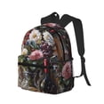 thumbnail image 2 of Daiia Romantic Wine Flowers School Backpack for Men Women, Unisex Large Waterproof Bookbag Schoolbag Casual Daypack for High School/College/Teens/Travel/Work Black, 2 of 8
