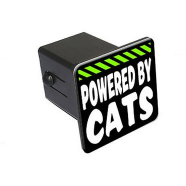 Powered By Cats 2" Tow Trailer Hitch Cover Plug Insert