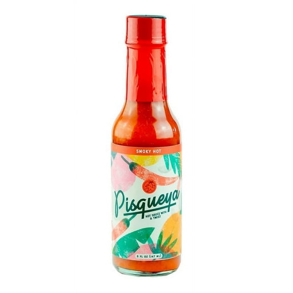 Pisqueya Smoky Hot Sauce with Caribbean Scotch Bonnet Peppers, 5oz