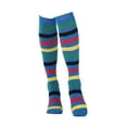 thumbnail image 5 of IWRICH Women's Striped Knee High Socks Funny Novelty Athletic Colorful Stripe Cute Stockings Tube Socks Blue, 5 of 5