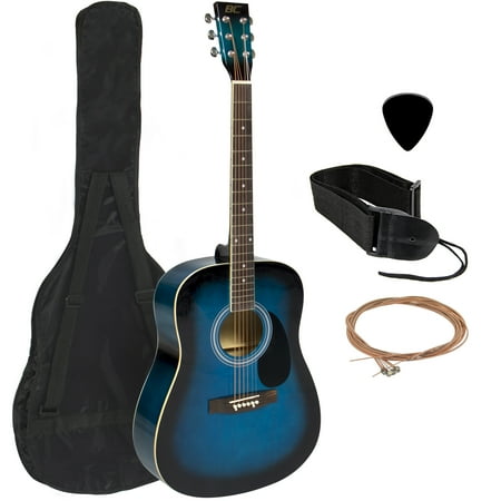 Best Choice Products Acoustic Guitar 41" Full Size Adult w/ Guitar Pick & Accessories - Blue