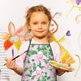 thumbnail image 3 of Pioneer Flower Floral Print Pattern Kids Aprons for Girls and Boys,Adjustable Neck Strap Toddler Aprons for Kids Cooking Baking, 3 of 7