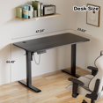 thumbnail image 3 of Electric Standing Desk Adjustable Height, 48 x 24 Inch Computer Desk with Headphone Hook, Memory Preset Gaming Desk, Dual-Motor, Easy Assemble for Home, Office, Black, 3 of 7