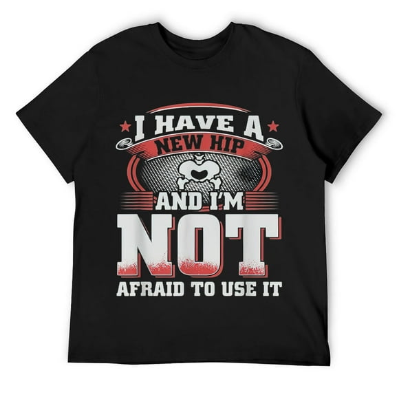 Funny Hip Surgery Recovery Gift | Hip Replacement Operation T-Shirt Black Medium