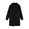 thumbnail image 5 of Patlollav Women Winter Coat Long Sleeve Solid Single-Breasted Diamond Oversized Jacket, 5 of 6
