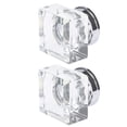 thumbnail image 2 of 2Pcs Clear Square Crystal Drawer Knobs Crystal Square Dresser Knobs Cabinet Handles, 2 of 9