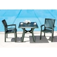 thumbnail image 4 of Compamia Sunshine Resin Patio Dining Arm Chair in Teak Brown, 4 of 8