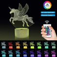 thumbnail image 2 of Unicorn Gifts For Grils,3d Illusion Night Light Bedside Lamp, 2 of 5