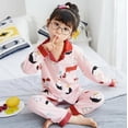 thumbnail image 1 of Conjuntos de pijamas de algodón para niños y niñas, ropa de dormir con dibujos animados, Tops de manga larga, pantalones, 2021, 1 of 2