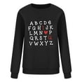 thumbnail image 4 of Wycnly Women's Long Sleeve Tshirt Valentine's Day Alphabet Print Sweatshirt Casual Crewneck Loose Fit Pullover Top Womens Tops Dressy Casual, 4 of 4
