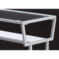 thumbnail image 6 of 12" x 24" x 22" White Accent Table in Silver Metal with Clear Tempered Glass, 6 of 6