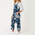thumbnail image 4 of WTOBBY Women's Casual Sleeveless Jumpsuit with Retro Floral Print, Fashionable Loose Fit Design for Comfortable and Stylish Everyday Wear,Dark Blue2XL, 4 of 4