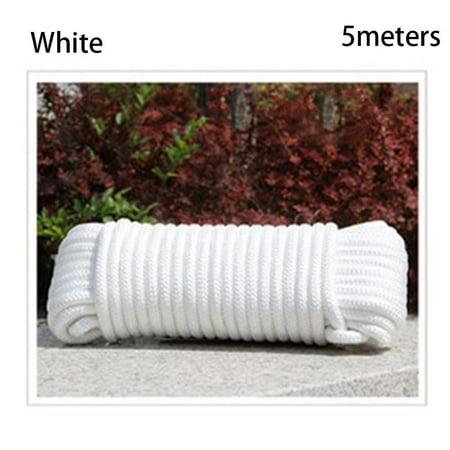 

5/10/20meters High quality Hiking Camping Equipment 10 Colors Outdoor Tool Paracords 550 Rope Lanyard Tent Ropes Paracord Cord Survival kit WHITE 5METERS