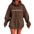 thumbnail image 1 of WILLBEST Sudadera para Mujer, Estilo Casual de Invierno, con Estampado Navideño Del Alfabeto, Cordón Ajustable, Bolsillo y Manga Larga, Estilo Deportivo, con Capucha, Modelo 1446 Mediana, 1 of 4