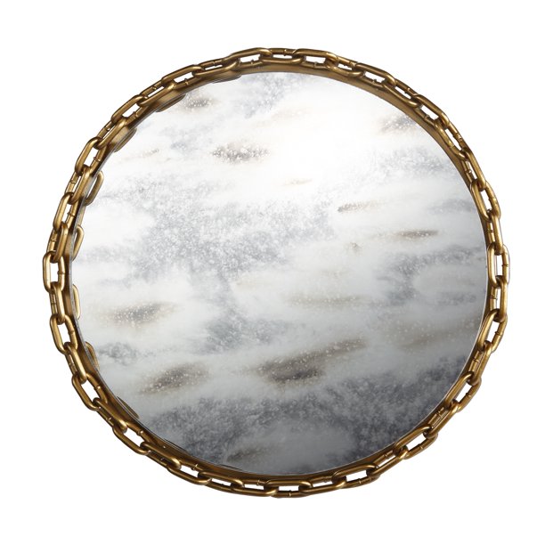 A B Home Glass Metal Tray 15 Com - A B Home Decorative Tray A B Home Glass Metal Tray 15 Com - A B Home Decorative Tray