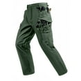 thumbnail image 6 of Yusimy Men's Solid Color Multi-Pocket Zipper Cargo Pants Waterproof Windproof Fleece Hiking Pants, 6 of 9