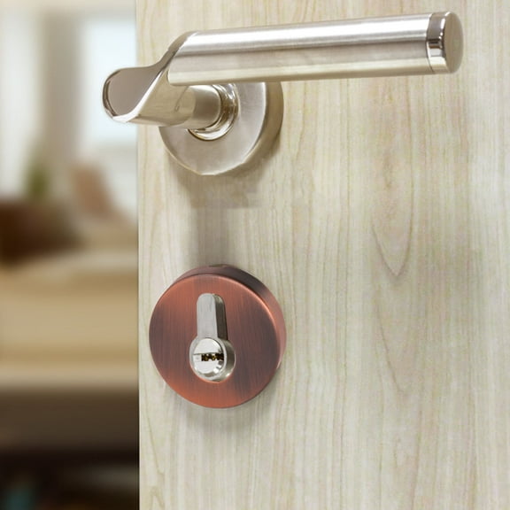 Door Covers Lock Cylinder Cover Travel 5.20X5.20X0.90CM Brown