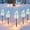 Blue, variant on Solar Christmas Lights Snowman Ground LED, 5-in-3 Outdoor Garden Patio Decoration with Warm White Lights, Waterproof Holiday Xmas Decor for Lawns Pathways,Pink Light