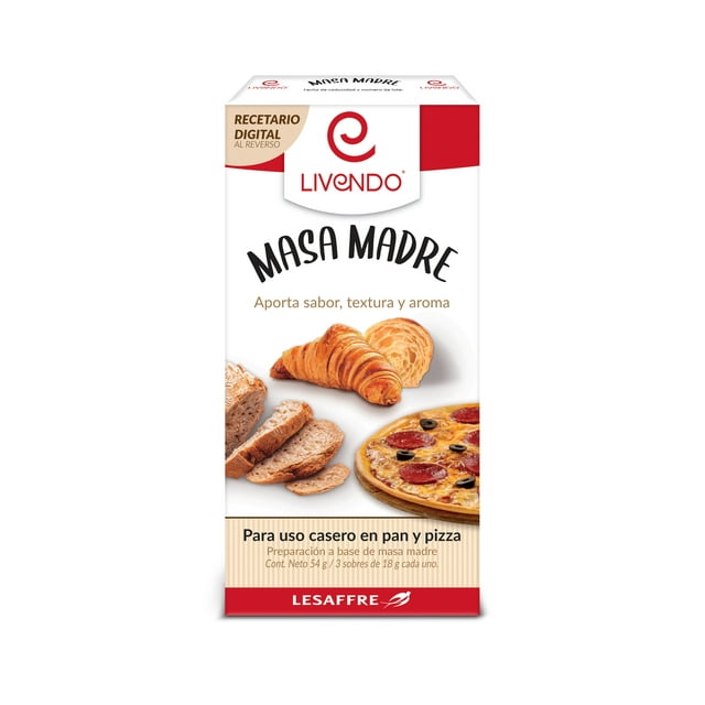 Masa Madre Livendo para uso casero 3 sobres con 18gr cada uno