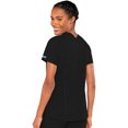 thumbnail image 2 of MED COUTURE Women Double V Neck Top, Color: Black, Size: L (8434-BLAC-L), 2 of 5