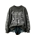 thumbnail image 2 of Wutalume Women's Halloween Graphic Print Sweatshirt - Long Sleeve Round Neck Pullover Top for Women, Casual Fall Outfit with Spooky Graphic, 2 of 3
