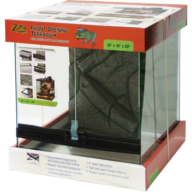 Zilla Front Opening Terrarium 18" x 18" x 20", 1 Count