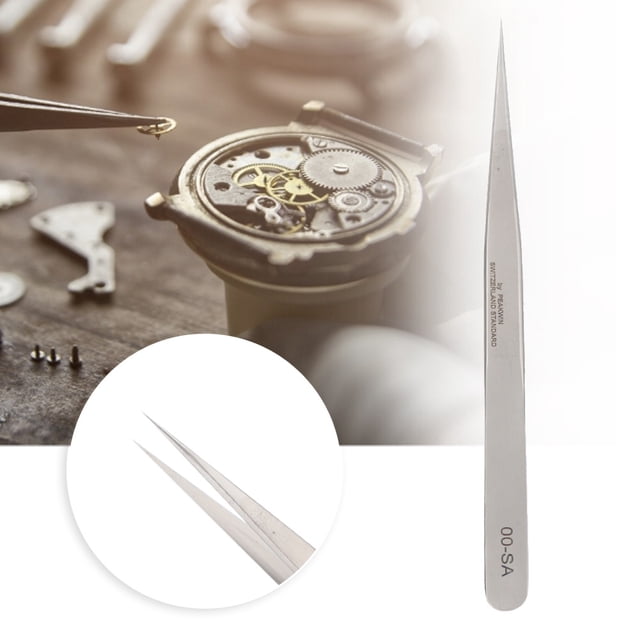 Tweezers, High Hardness Antimagnetic Acid Proof Tweezers, Stainless Steel Watch Repairs Tool, Tweezers Watch Repair Tool Set For Watches Accessory