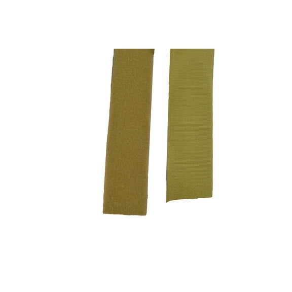 FR Sew On Hook and Loop For Fabric 2 Inch Wide Beige, 5 Yards
