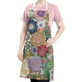 thumbnail image 5 of Colorful Pioneer Flower Pattern Apron-Garden Aprons for Women with Pockets-Cotton Linen Waterproof Kitchen Cooking Gardening Aprons Adjustable for Kitchen,Cooking,BBQ and Salon 33x27 Inch, 5 of 7