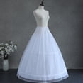 thumbnail image 5 of Women White Wedding Petticoat 2 Hoop Double Layer Bridal Crinolines with Tulle N, 5 of 10