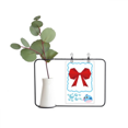 thumbnail image 1 of Vase Suspendu en Verre Transparent Motif Origa avec Nœud, 1 of 2