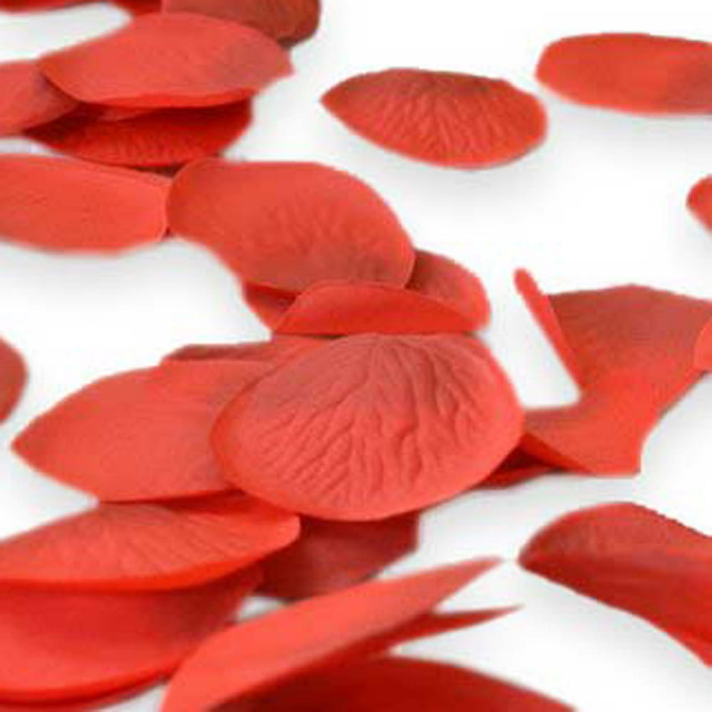 300 count Red Synthetic Rose Petals Fabric Rose Petals, Wedding Party