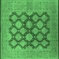 thumbnail image 1 of Ahgly Company Indoor Square Oriental Emerald Green Industrial Area Rugs, 4' Square, 1 of 4