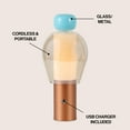 thumbnail image 6 of JONATHAN Y Evonne 10.75" Modern Glam Candle-Style Rechargeable/Cordless Dimmable Integrated LED Table Lamp with Touch Sensor, Blue/Cooper/Amber, JYL7161B, 6 of 7