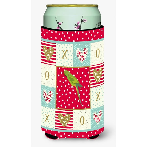 Carolines Treasures CK5525TBC Ring-Necked Parakeet Love Tall Boy Beverage Insulator Hugger Tall Boy multicolor